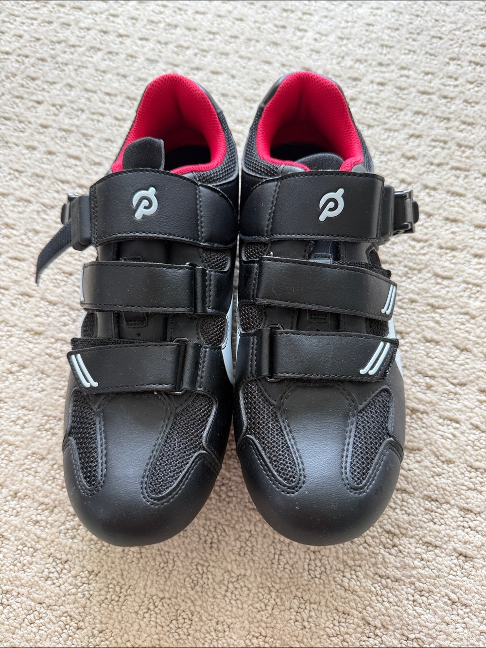 Peloton womens Black & red Velcro Cycling Shoes